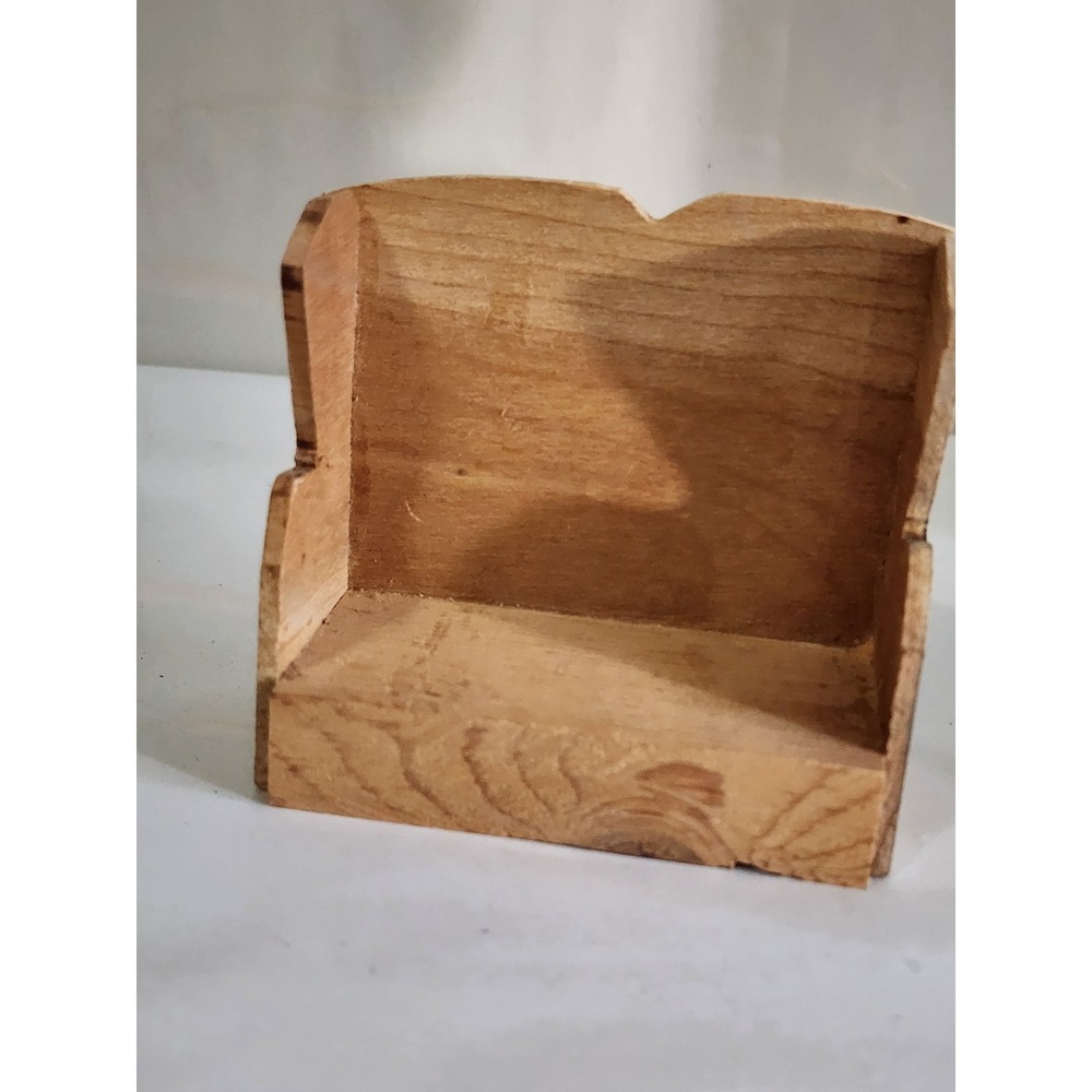 Vintage Miniature Wooden Dollhouse Furniture Wingback Chair and Bench Set
